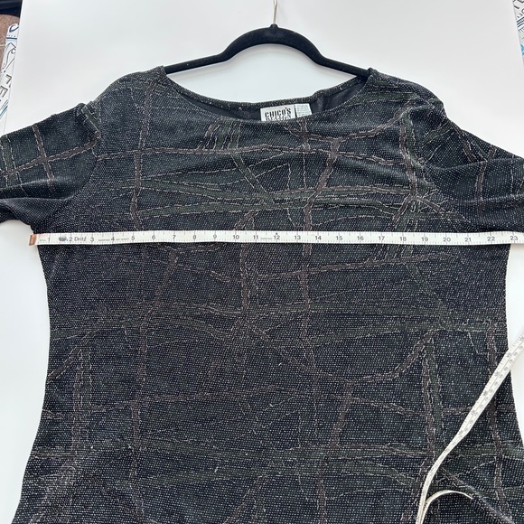 Chico’s Design Women’s Metallic Top Size 3 - Picture 6 of 6